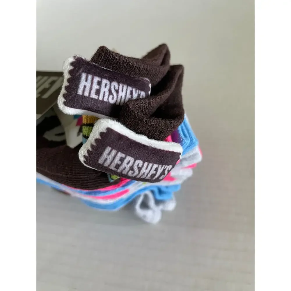 Hershey 10 pairs girls ankle novelty casual socks size 6-8 New